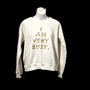 Ban.do I’m Very Busy Long Sleeve Woman’s Crew Neck Long Sleeve Sweatshirt M